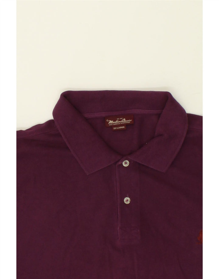MARLBORO CLASSICS Herren Poloshirt 2XL Lila Baumwolle