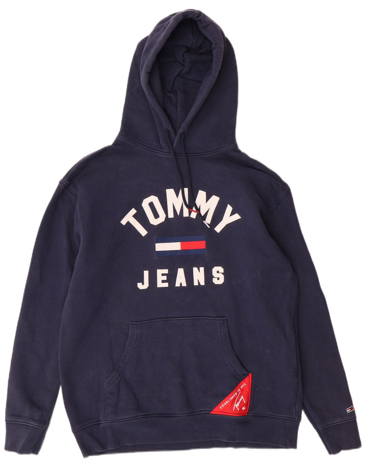 Tommy Hilfiger Herren-Kapuzenpullover mit Grafik, mittelmarineblau, Baumwolle