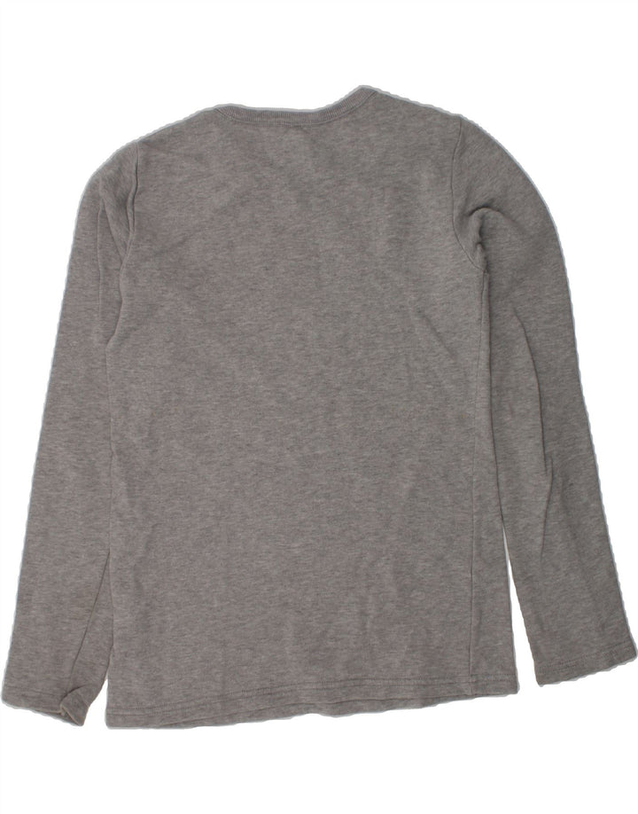BENETTON Girls Graphic Sweatshirt Jumper 10-11 Years XL  Grey Cotton | Vintage Benetton | Thrift | Second-Hand Benetton | Used Clothing | Messina Hembry 