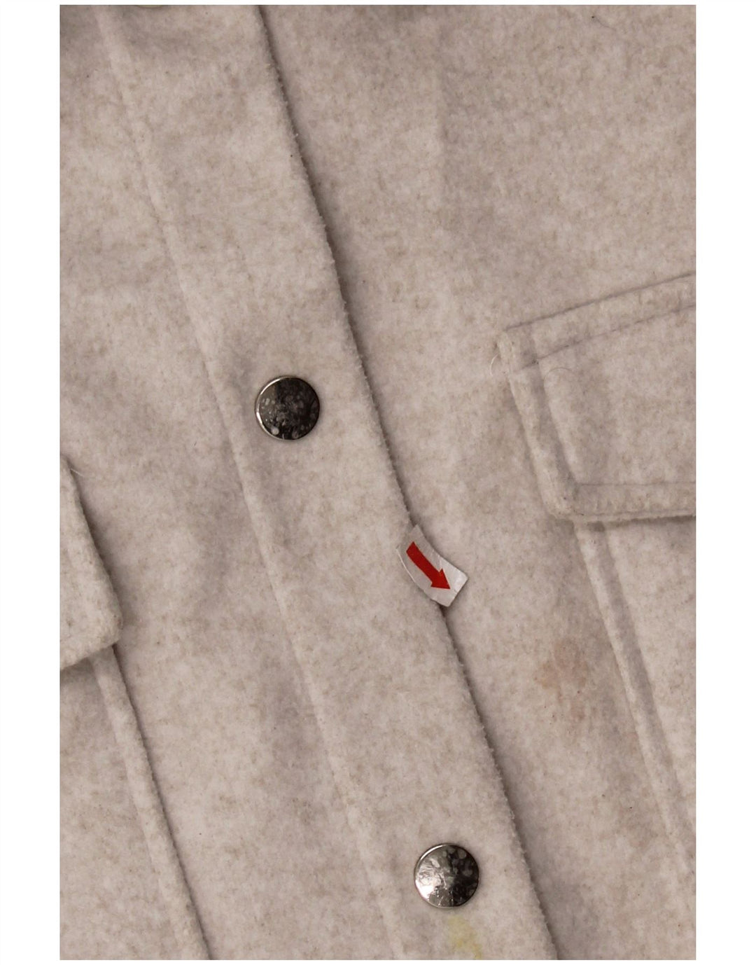 Übergroßes Shacket-Fleece-Hemd von Zara für Damen, UK 16, großes graues Polyester