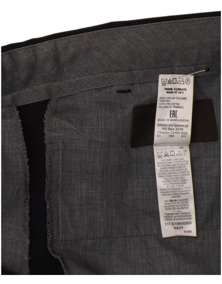 Marks & Spencer Herren-Anzughose, gerade, normal, W40, L33, Marineblau