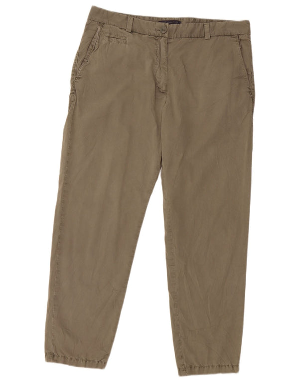 Marks & Spencer Damen Crop Slim Chinohose UK 14 Large W32 L26 Khaki