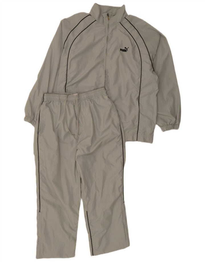 Puma Herren-Trainingsanzug, groß, grau, Polyester
