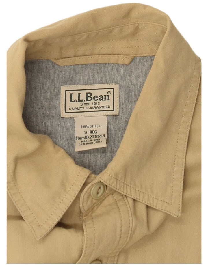 L.L.BEAN Herrenhemd Small Beige Baumwolle