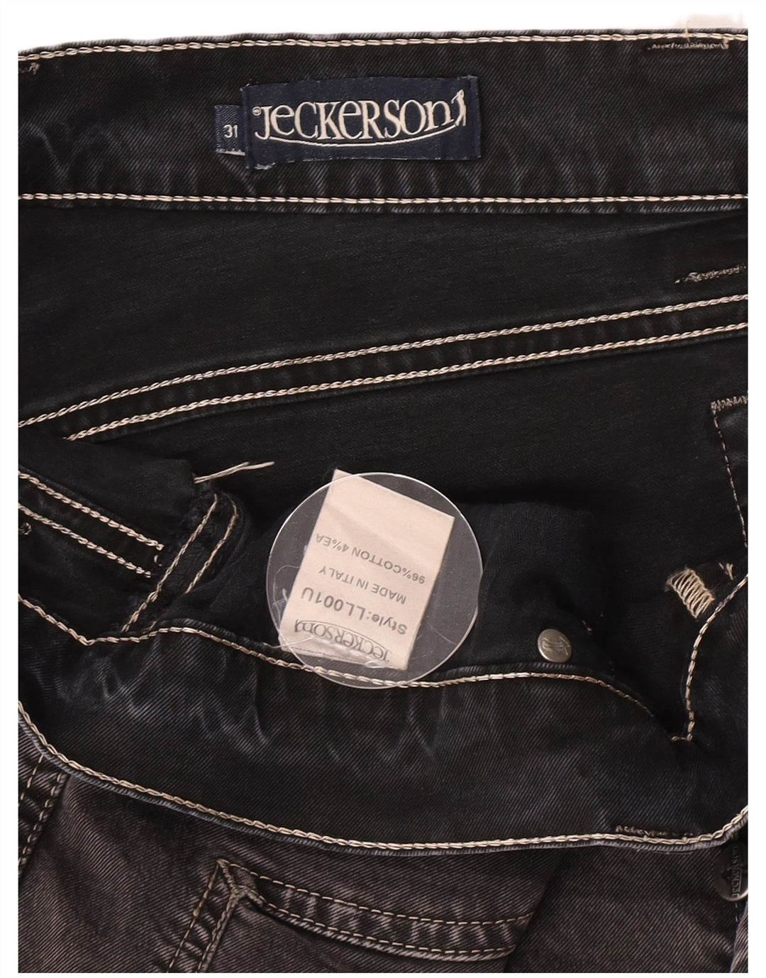 Jeckerson Herren Straight Jeans W31 L30 Graue Baumwolle
