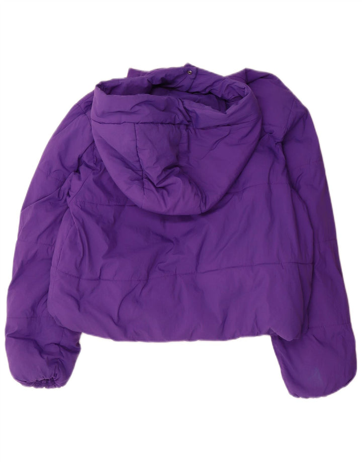 Wattierte Jacke mit Kapuze von Zara für Mädchen, 13–14 Jahre, lila, Polyester