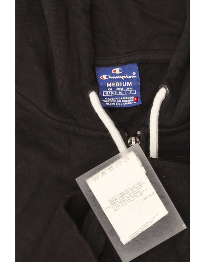 Champion Herren-Kapuzenpullover mit grafischem Reißverschluss, mittelschwarz, Baumwolle