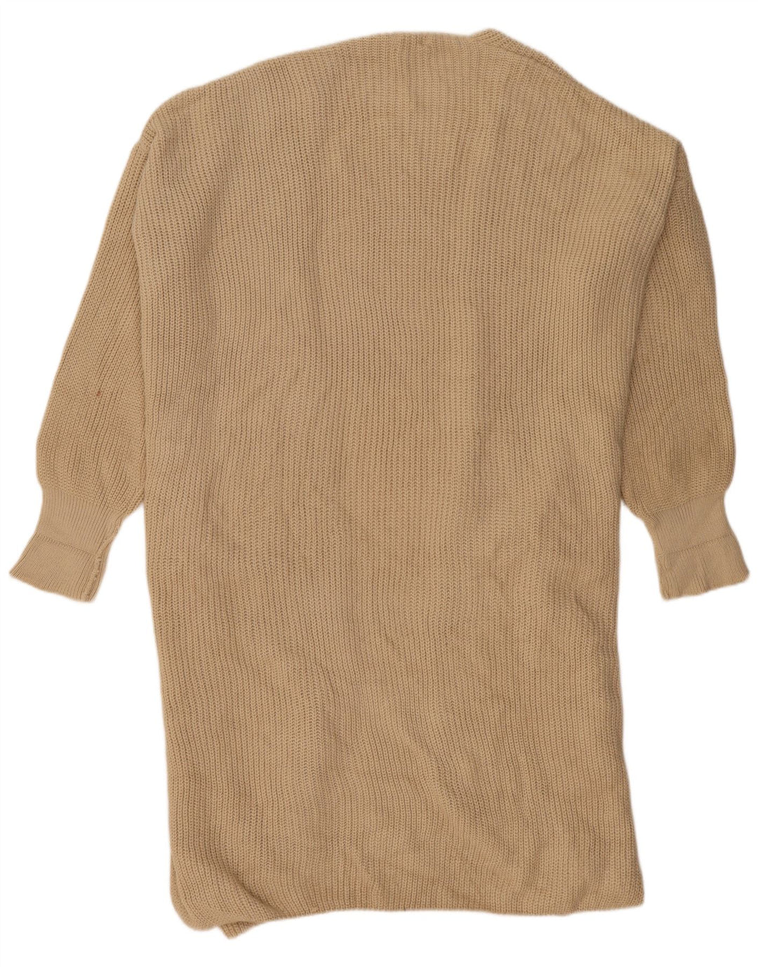 Topshop Damen-Strickjacke, übergroß, lang geschnitten, offen, Gr. 14, Mittelbeige