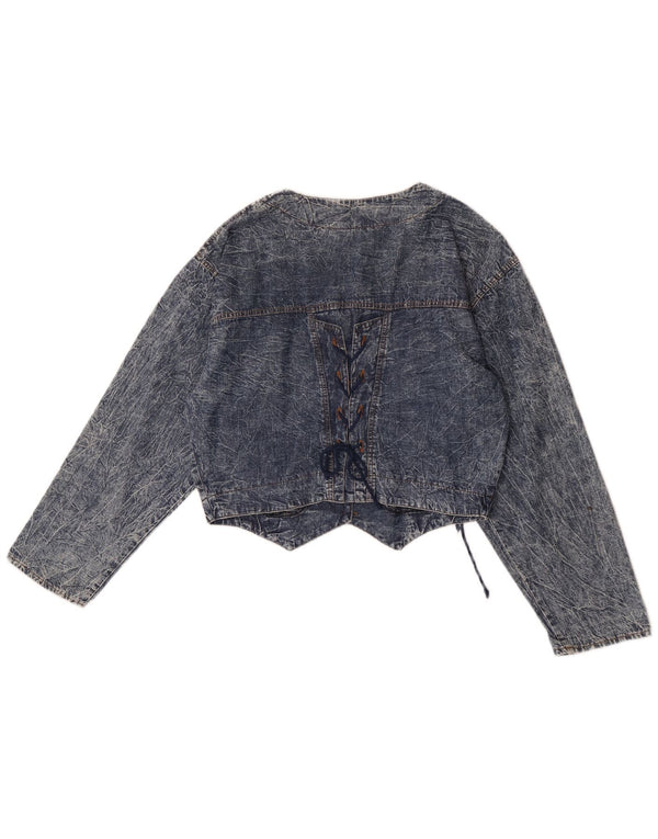 Canda Crop Jeansjacke für Mädchen, 15–16 Jahre, blaue Baumwolle