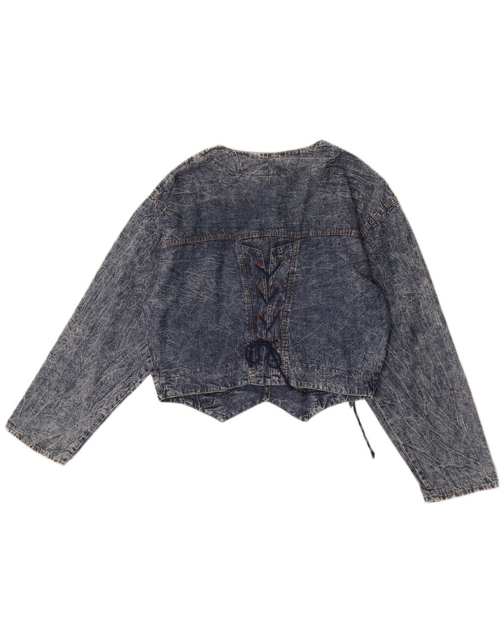 Canda Crop Jeansjacke für Mädchen, 15–16 Jahre, blaue Baumwolle