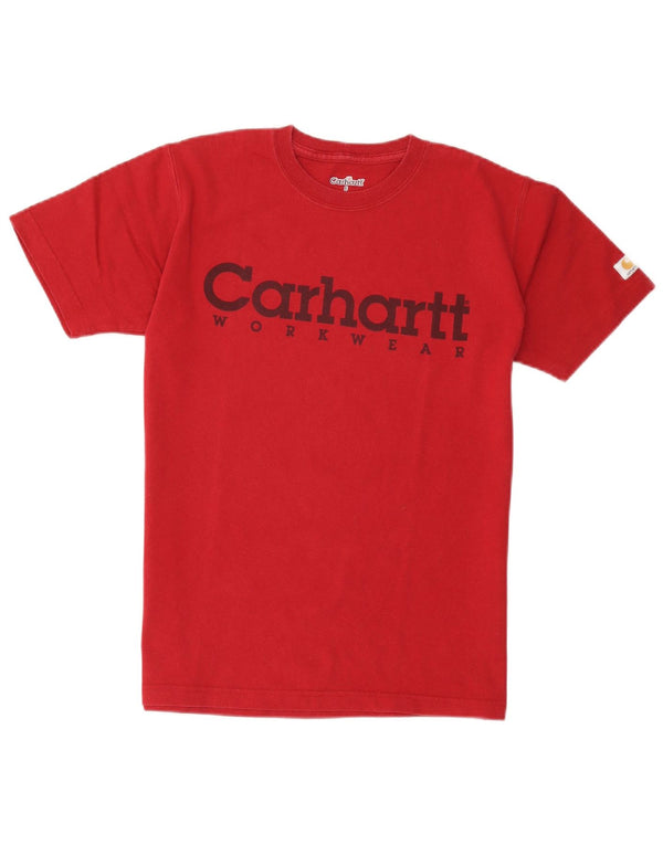 Carhartt Herren-T-Shirt mit Grafik, Größe S, Rot, Baumwolle