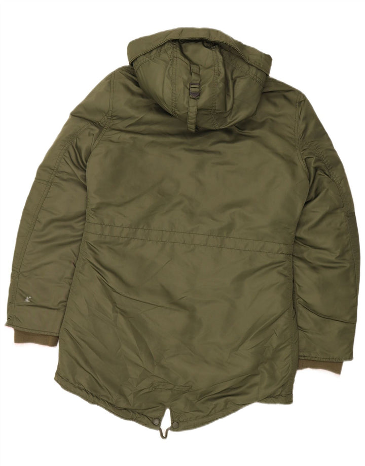 SUPERDRY Damen-Parkajacke mit Kapuze, UK 14, Medium Khaki, Nylon