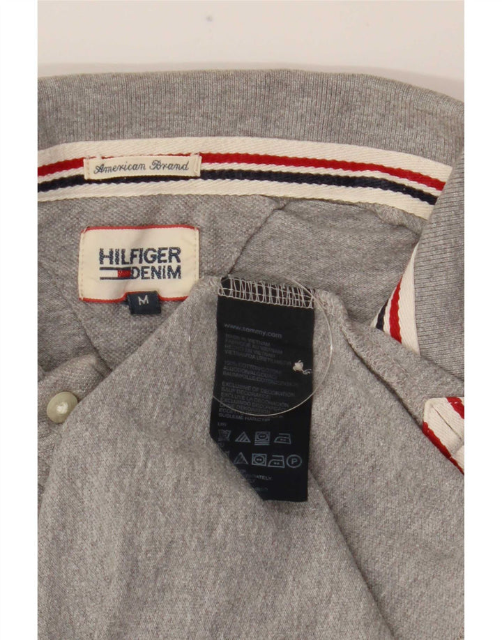 Tommy Hilfiger Herren-Poloshirt aus mittelgrauer Baumwolle