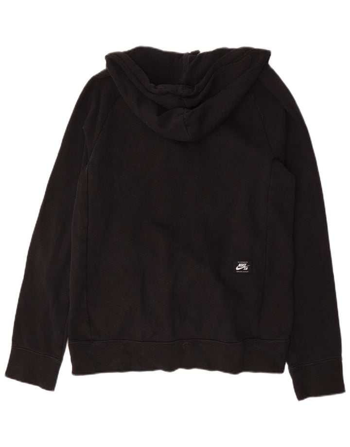 Nike Herren-Kapuzenpullover mit Reißverschluss, Größe S, schwarze Baumwolle