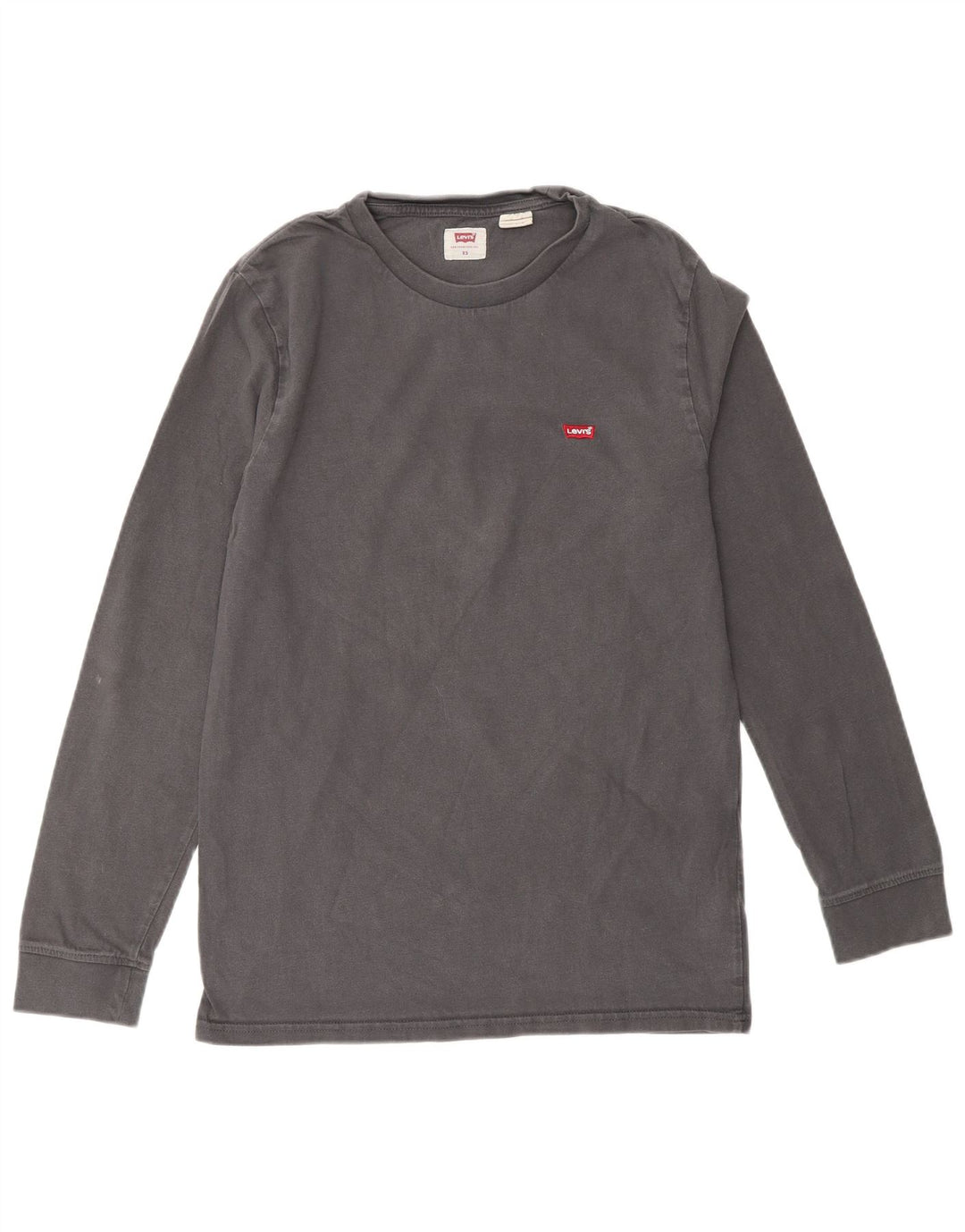 LEVI'S Damen Top Langarm UK 6 XS Graue Baumwolle