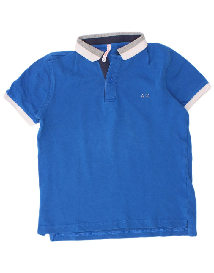 Sun68 Rugby-Poloshirt für Jungen, 5–6 Jahre, blaue Baumwolle