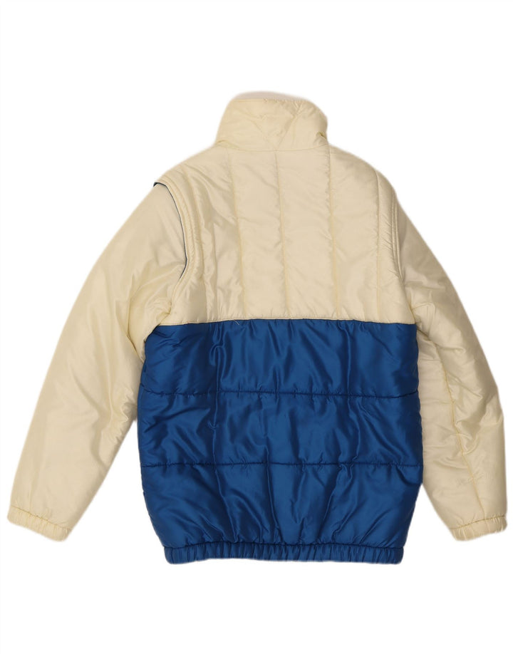 Vintage Herren Skijacke UK 36 Small Off White Colourblock