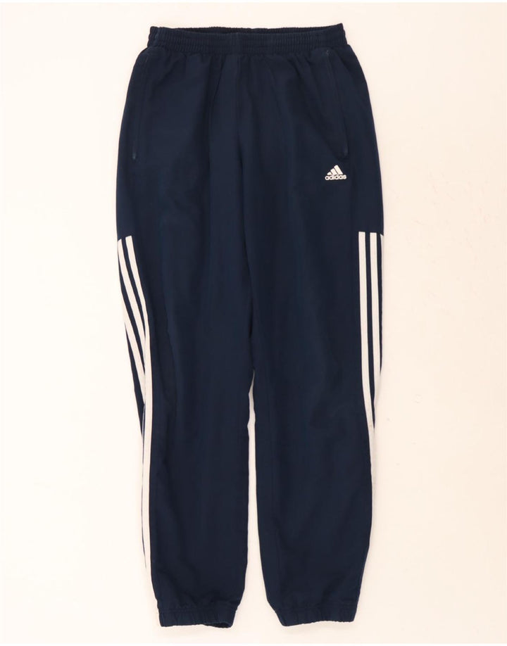 ADIDAS Mens Tracksuit Trousers Joggers Medium  Navy Blue Polyester Vintage Adidas and Second-Hand Adidas from Messina Hembry 
