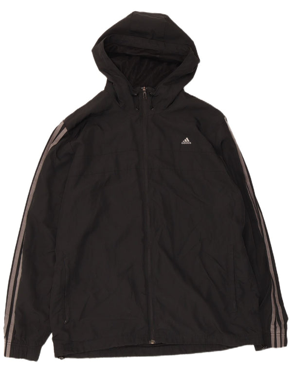 Adidas Herren Climalite Kapuzen-Trainingsanzug-Oberteiljacke UK 42/44 Large Schwarz