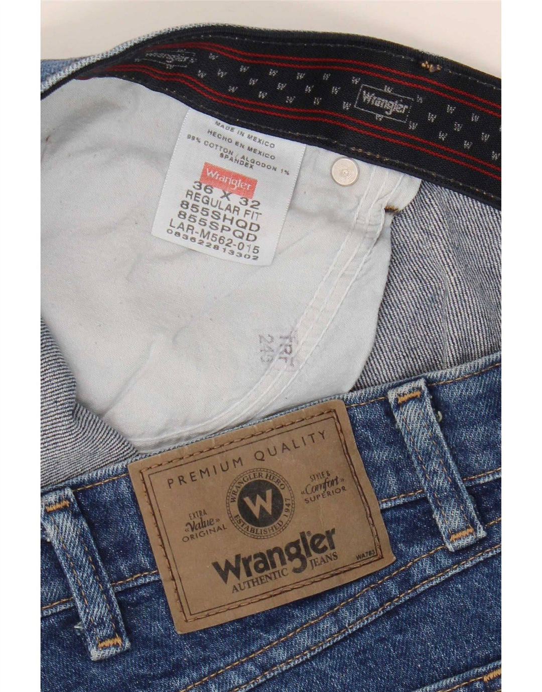 Wrangler Herren-Jeans mit normaler Passform, gerade Passform, W36, L32, blaue Baumwolle