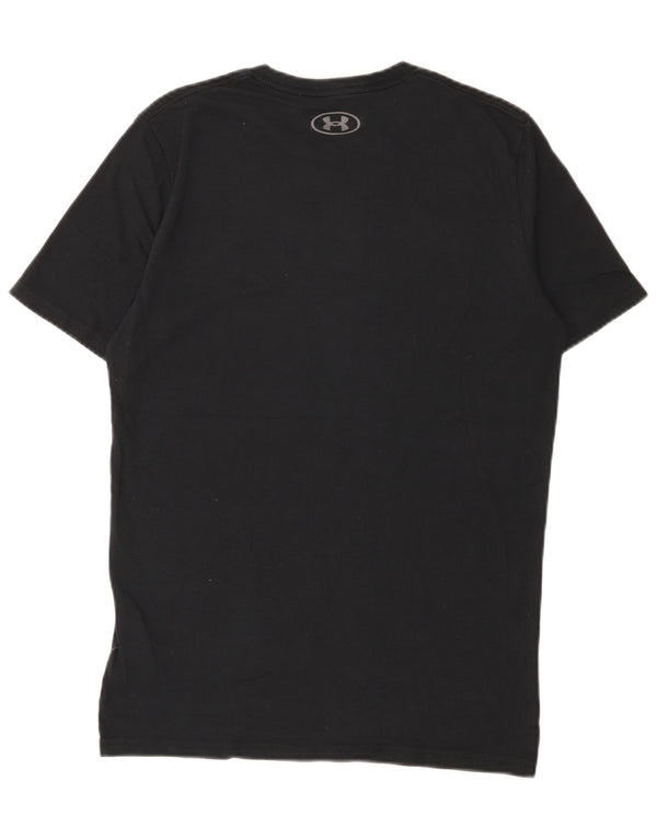Under Armour Herren Heat Gear Graphic T-Shirt Top Small Schwarz Baumwolle