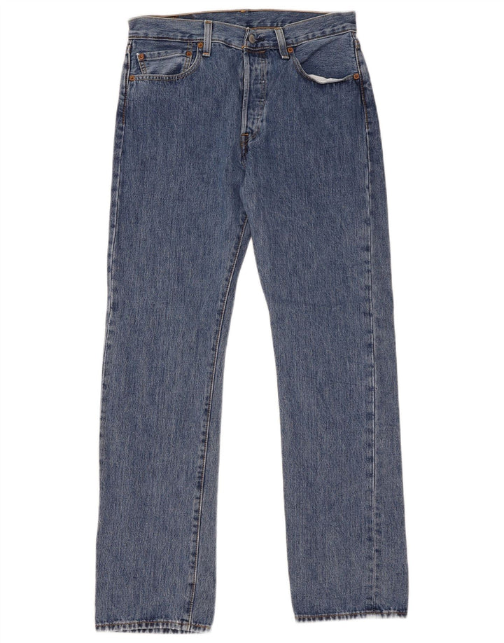 Levi's Herren 501 Straight Jeans W32 L32 Blaue Baumwolle