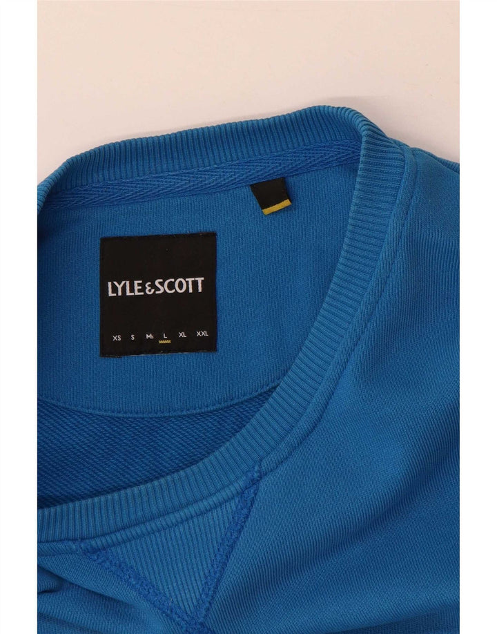 Lyle & Scott Herren-Sweatshirt, Pullover, Größe L, Blau, Baumwolle