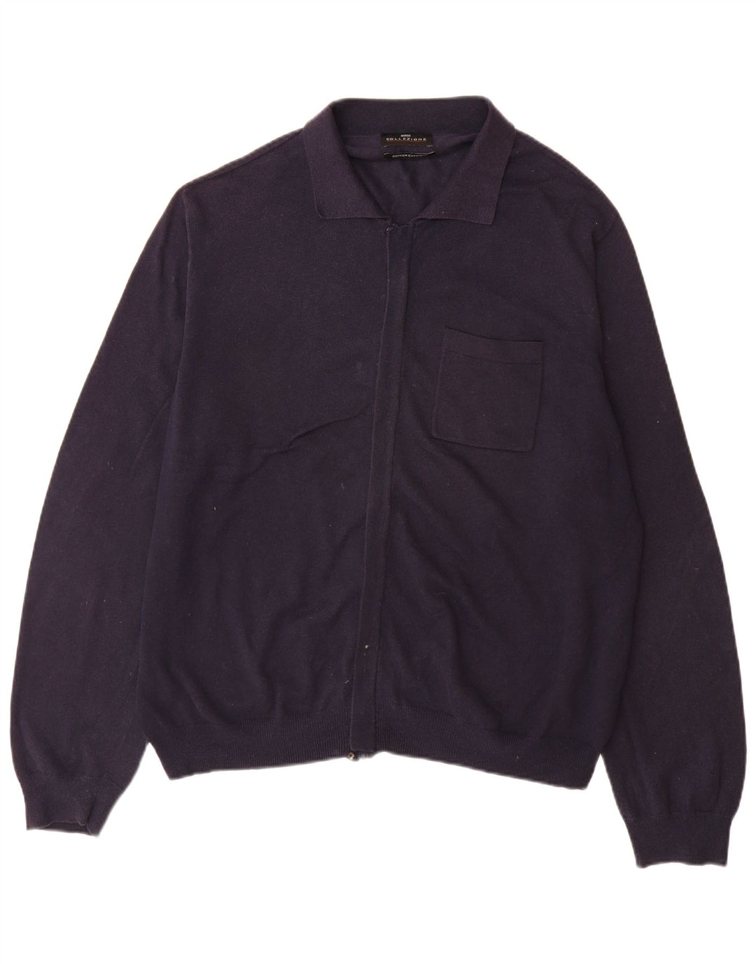 Marks & Spencer Herren-Strickjacke XL aus marineblauer Baumwolle