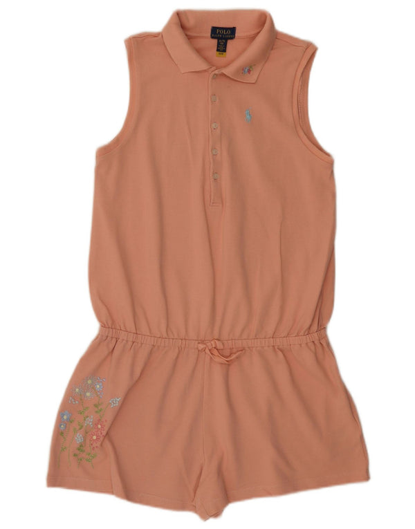 Ärmelloser Playsuit für Mädchen von Polo Ralph Lauren, 15–16 Jahre, XL, rosa geblümt