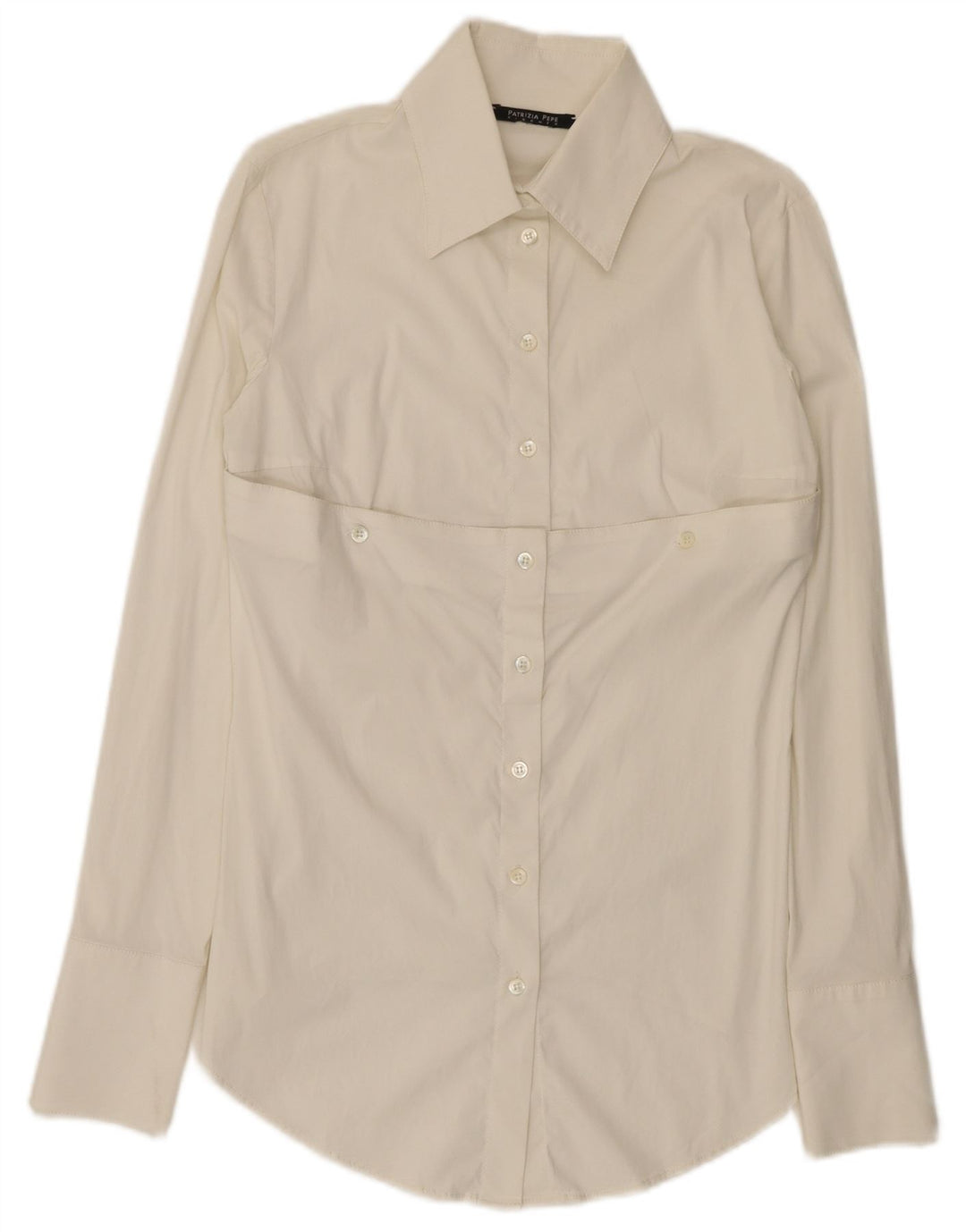 Patrizia Pepe Damen Hemd UK 12 Medium Weiß