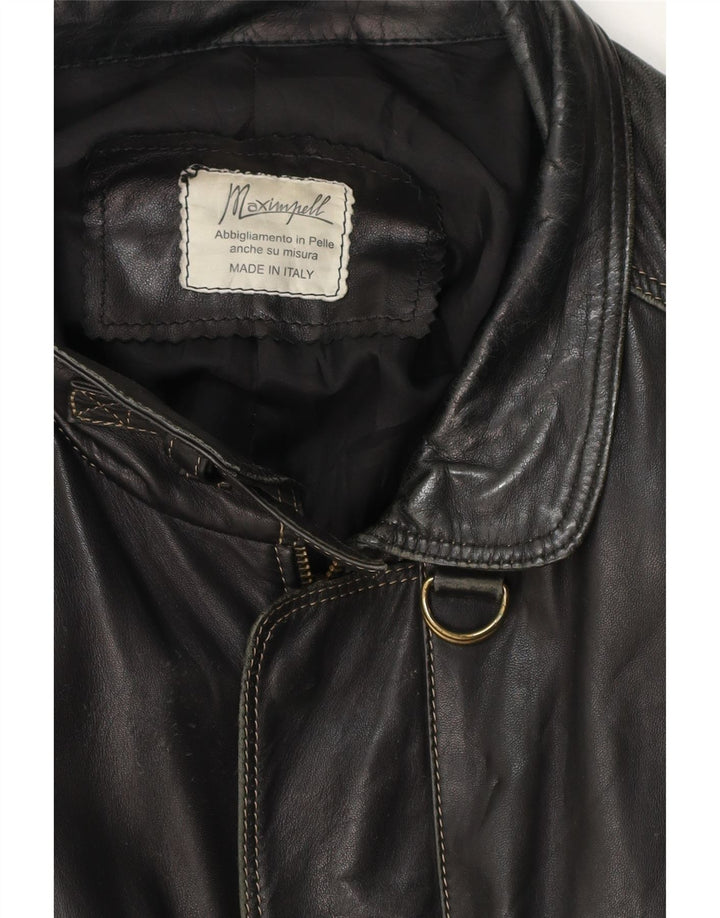 Vintage Herren Lederjacke UK 44 2XL Schwarz