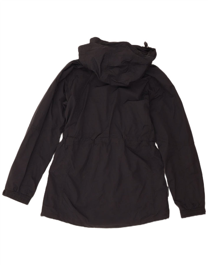 Mountain Warehouse Damen-Regenjacke mit Kapuze, UK 14, Größe L, aus schwarzem Nylon