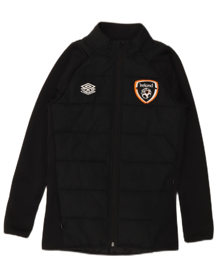 UMBRO Mädchen Ireland Wattierte Jacke, 8–9 Jahre, Größe S, Schwarz, Polyester
