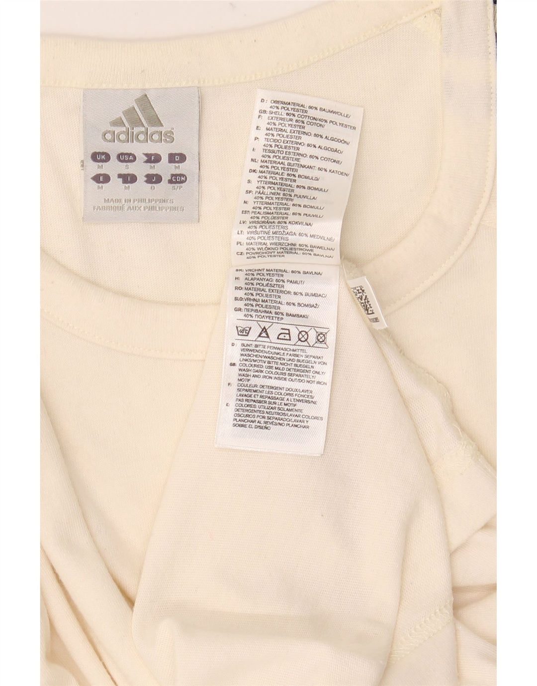 Adidas Herren Grafik-T-Shirt-Oberteil aus mittelweißer Baumwolle