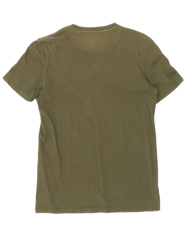 Lyle & Scott Herren T-Shirt Top Small Khaki Baumwolle