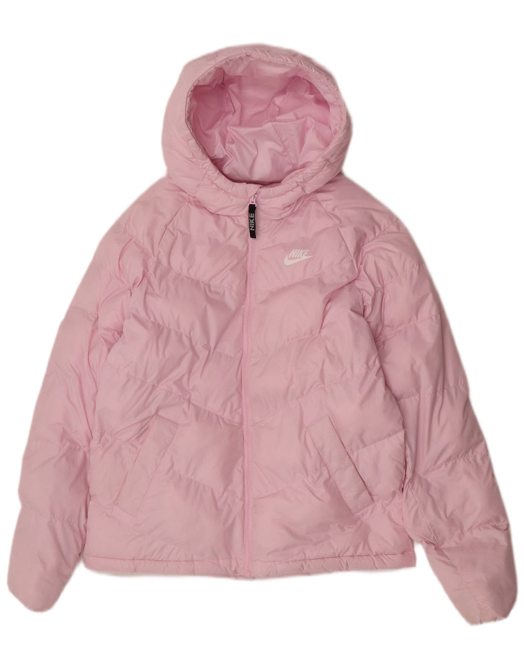 Nike Mädchen-Kapuzenjacke, gepolstert, 13–14 Jahre, XL, rosa, Polyester