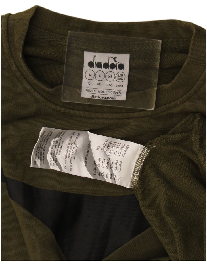 Diadora Herren-Sweatshirt mit Grafik, Größe S, Khaki, Baumwolle