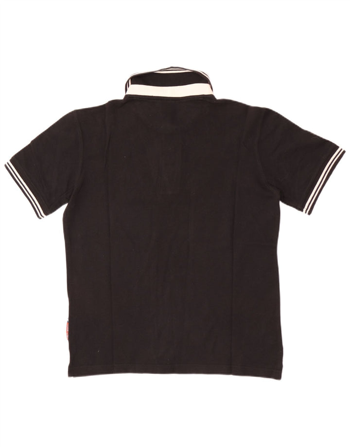 Asics Herren Rugby-Poloshirt, Größe S, schwarze Baumwolle