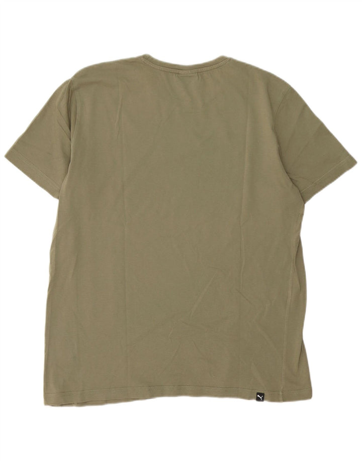 Puma Herren-T-Shirt mit Grafik, mittlere Khaki-Baumwolle