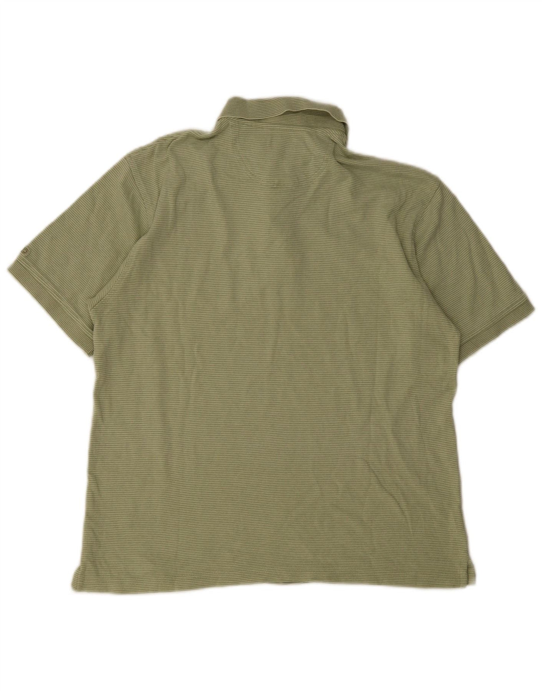 Izod Herren-Poloshirt aus mittelgrüner Nadelstreifen-Baumwolle