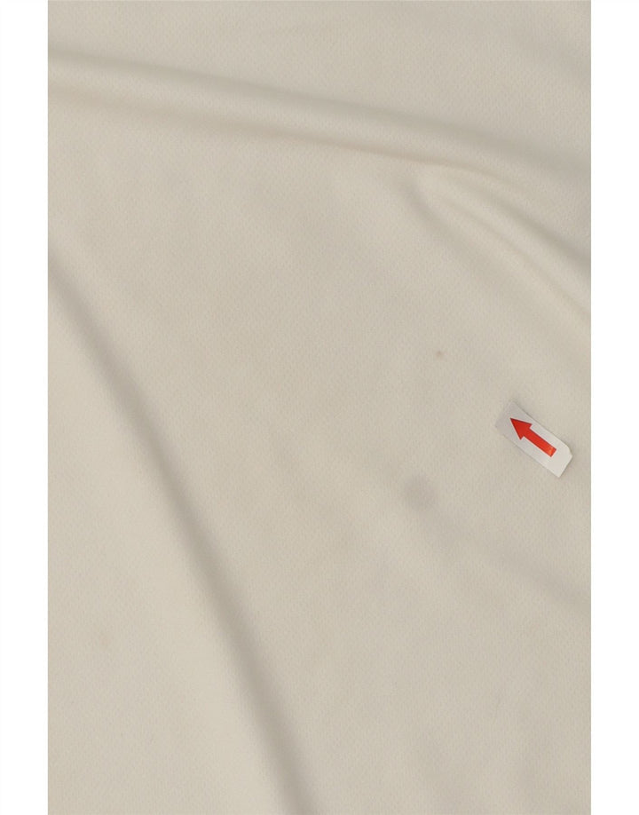 Adidas Herren Climalite T-Shirt Top Large Weiß Colourblock Polyester