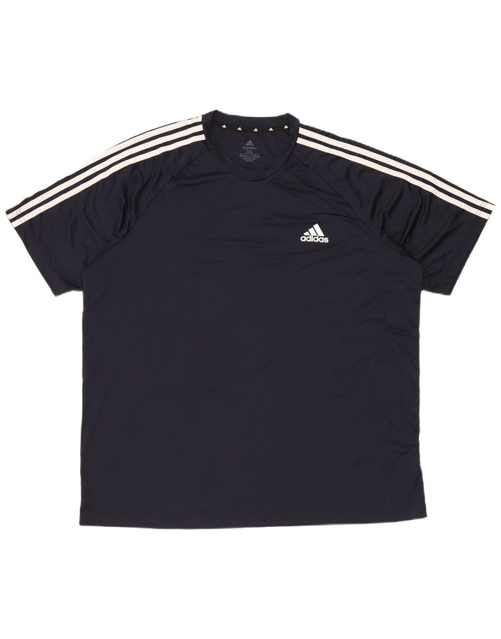 Adidas Herren Aeroready T-Shirt Top 2XL Marineblau Polyester