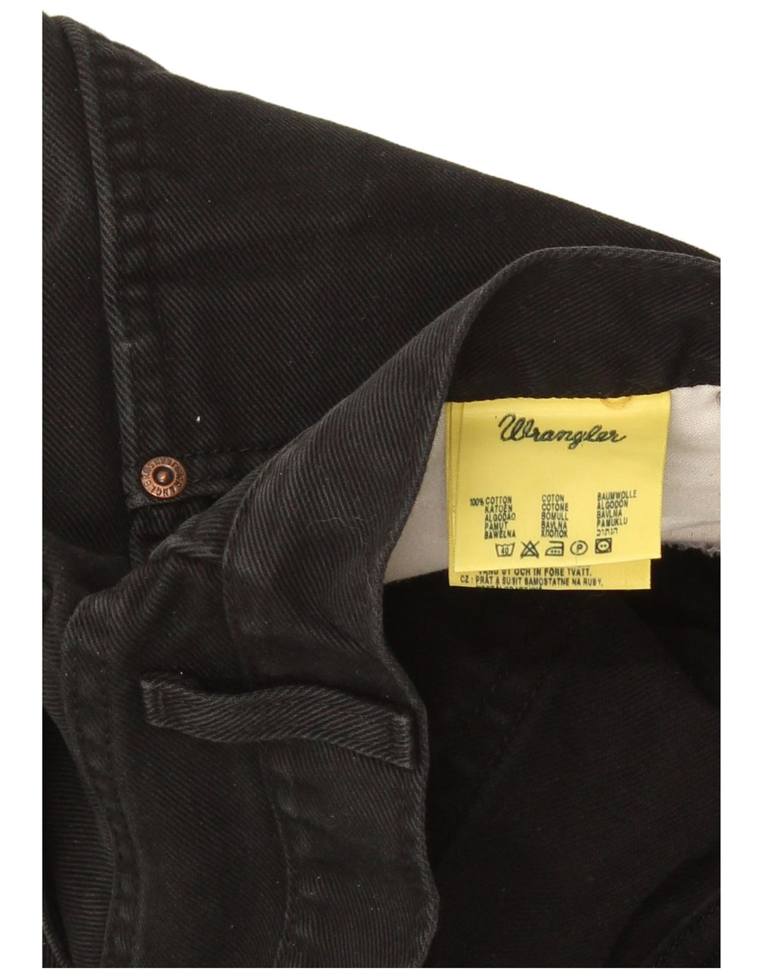 Wrangler Herren Texas Straight Jeans W36 L32 Schwarze Baumwolle
