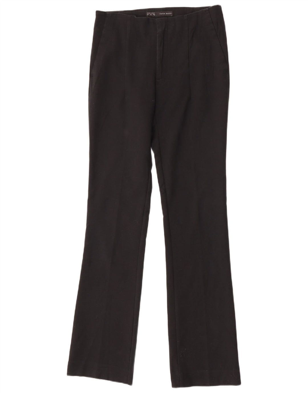 Zara Bootcut-Chinohose für Damen, mittelgroß, W28, L32, schwarze Baumwolle