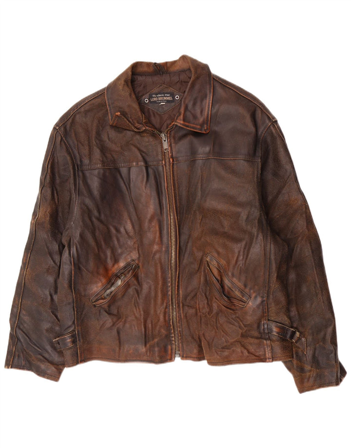 Vintage Herren Lederjacke UK 42 XL Braun