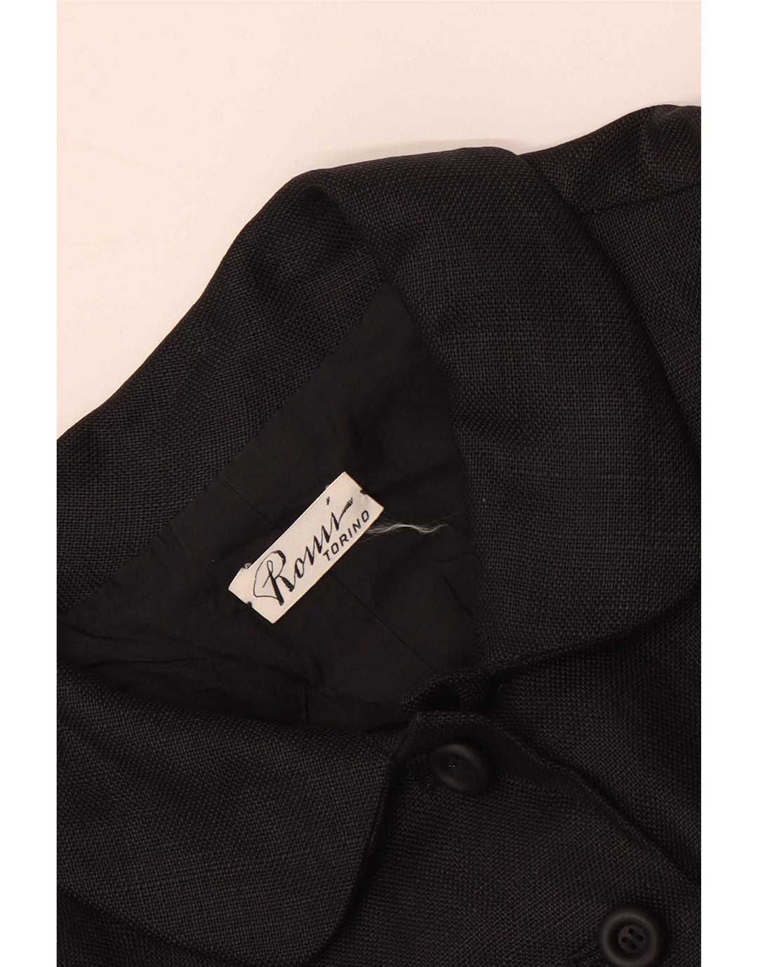Vintage Damen 7-Knopf-Blazerjacke UK 8 Small Schwarz