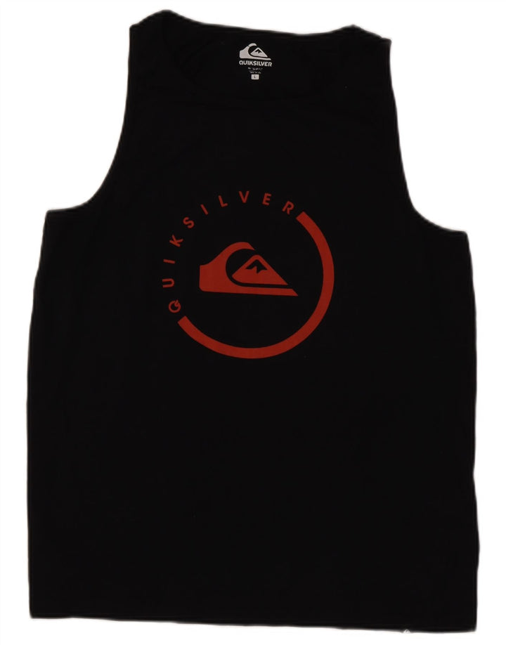 Quiksilver Mens Graphic Vest Top Large Schwarz Baumwolle