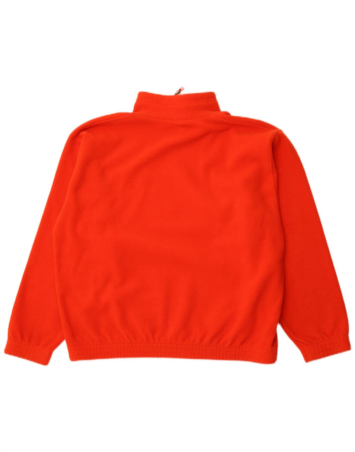 Gymnasium Herren-Fleecepullover mit Reißverschluss am Hals, XL, Orange, Polyester