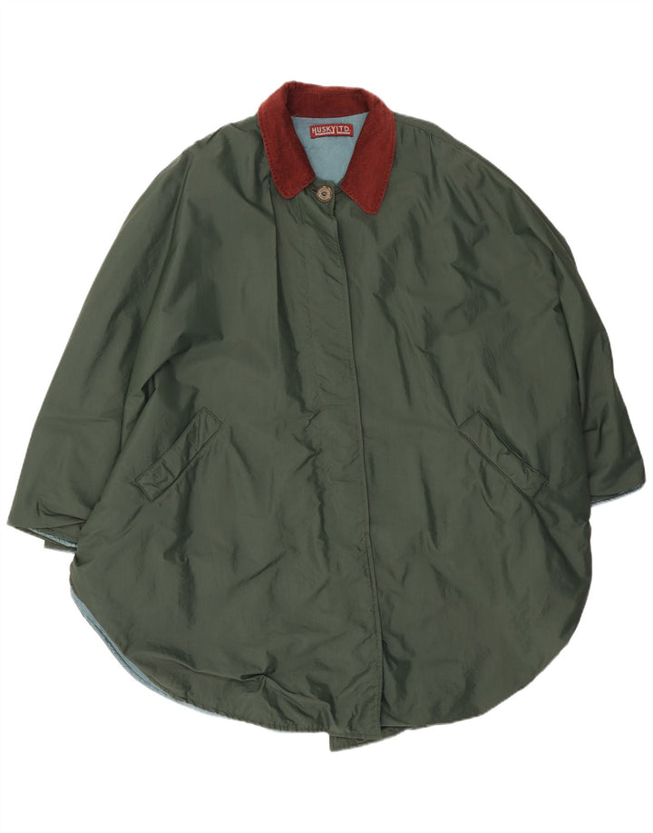 Husky übergroßer Poncho-Mantel für Damen, Einheitsgröße, Grün