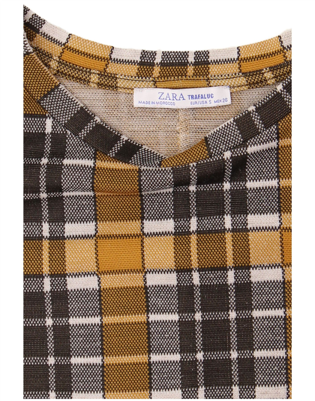 Zara Damen Trafaluc Etuikleid UK 10 Small Yellow Check